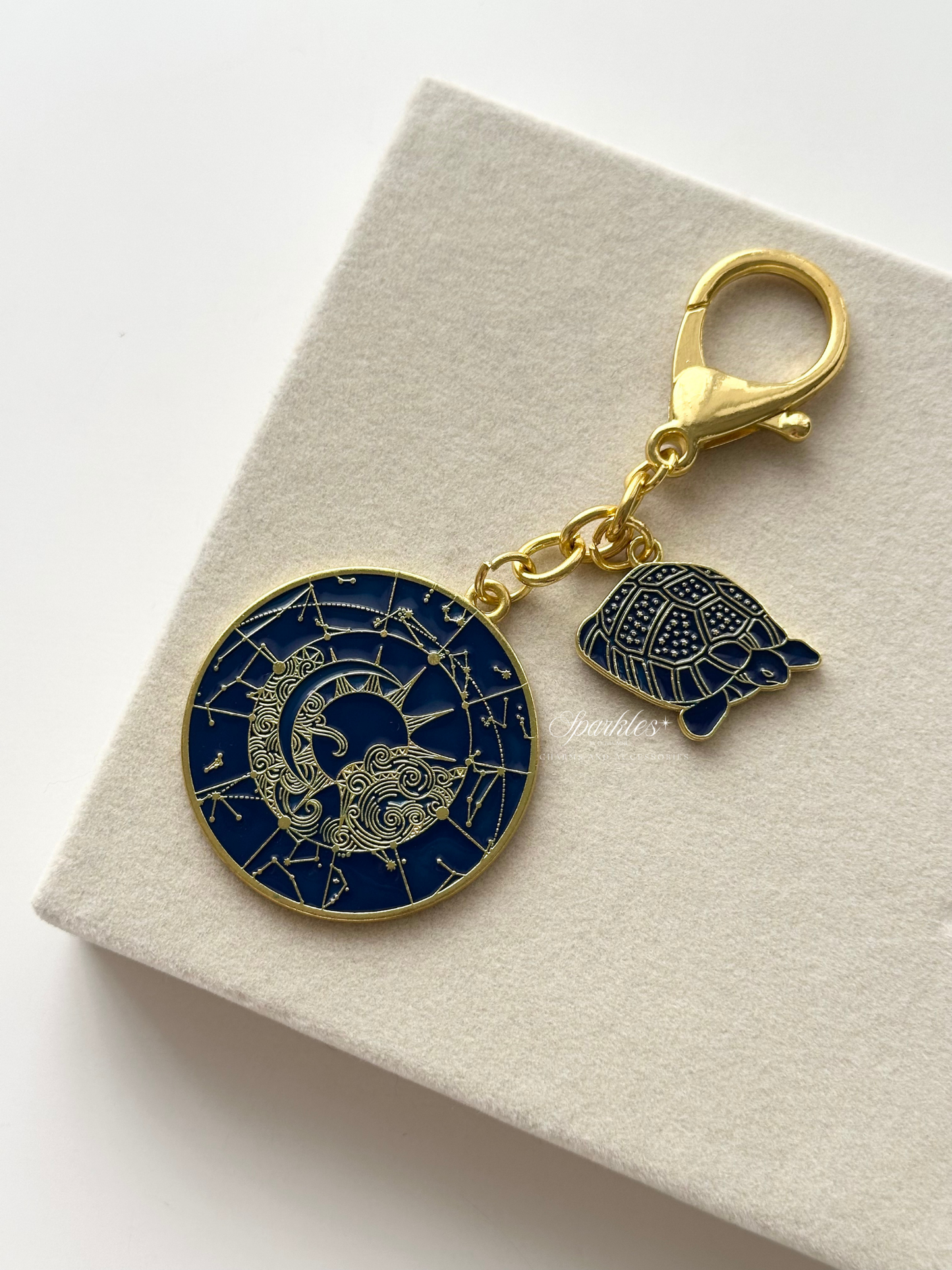 charm26 Turtle with Astrology Keychain
