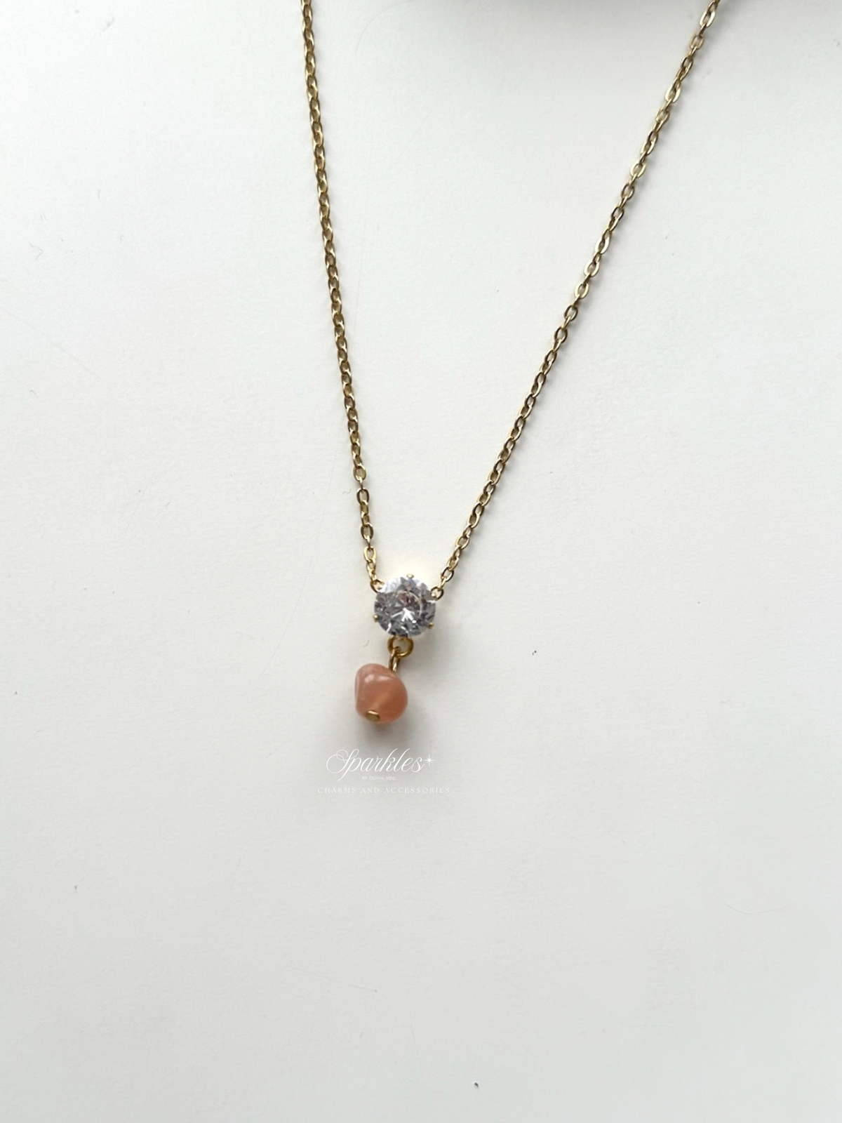 Sunstone Motivation Charm Gold Necklace charm35