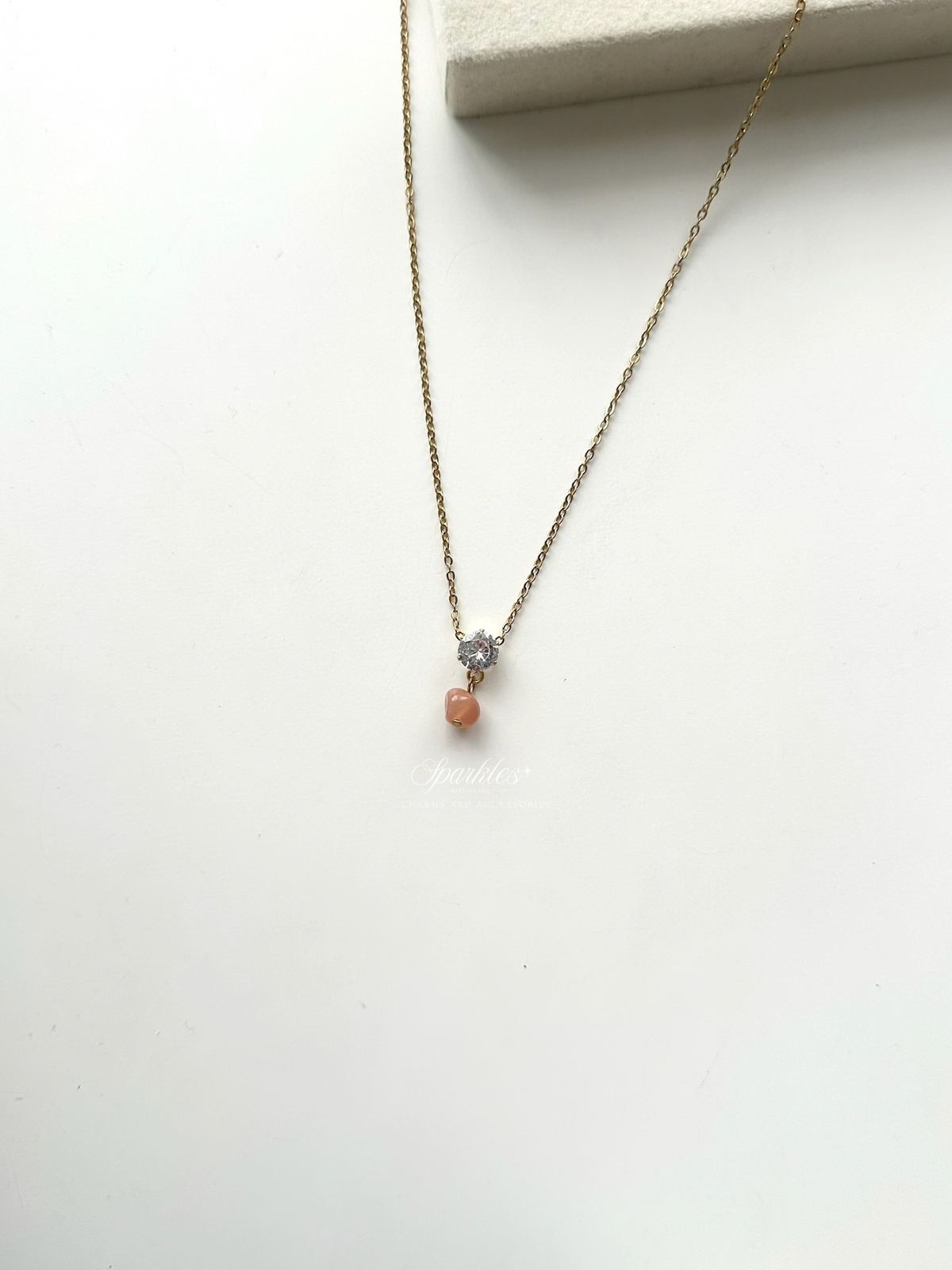 Sunstone Motivation Charm Gold Necklace charm35