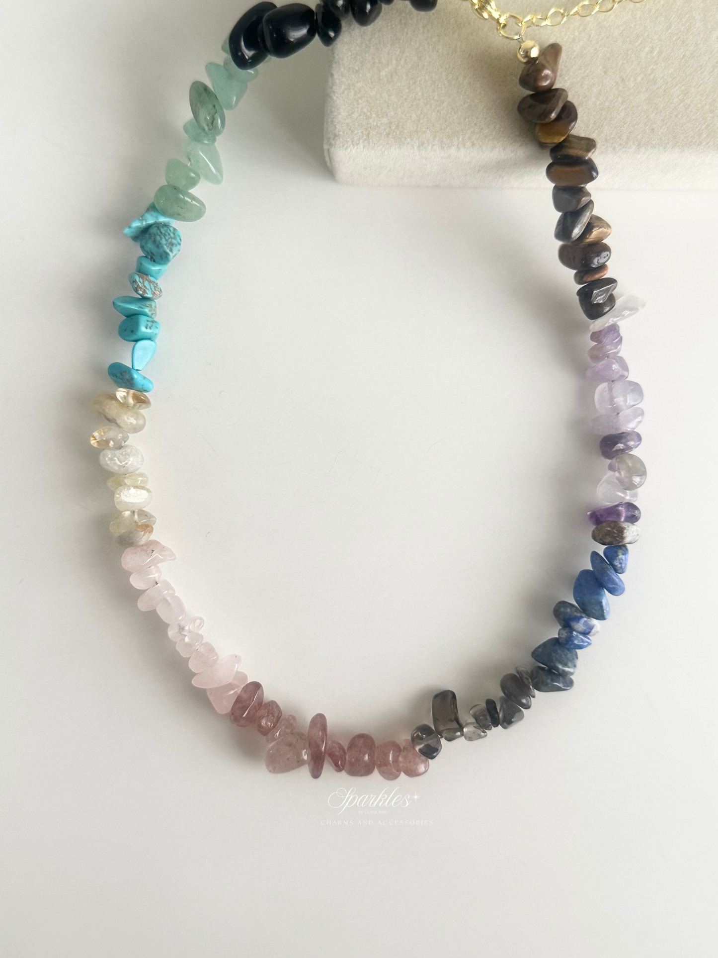 Multistone Charm Necklace charm38