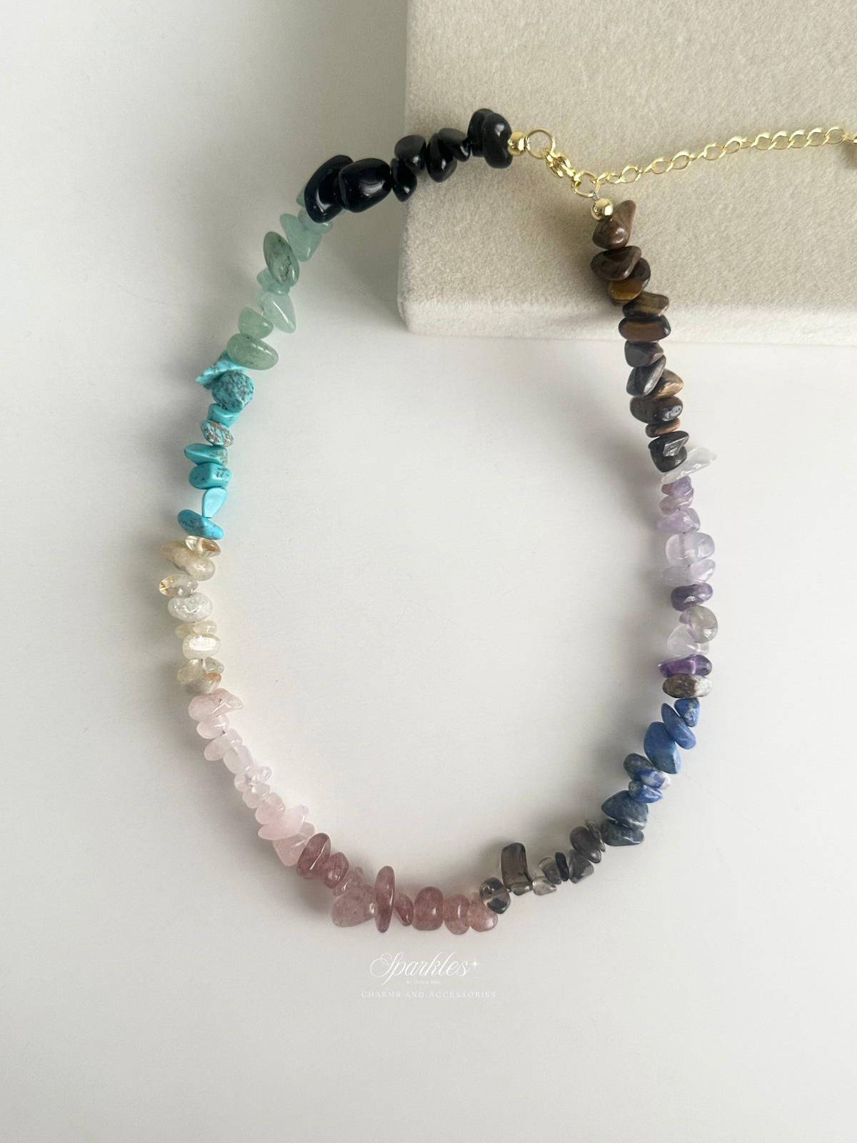 Multistone Charm Necklace charm38