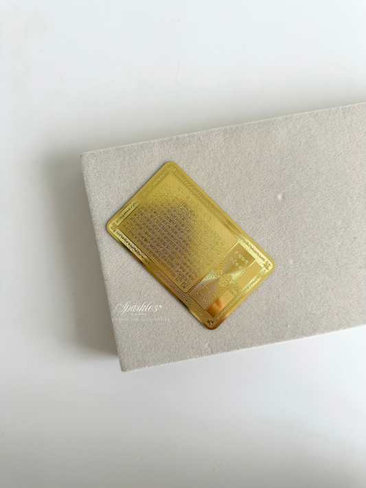 charm45 Golden Heart Sutra Protection Card