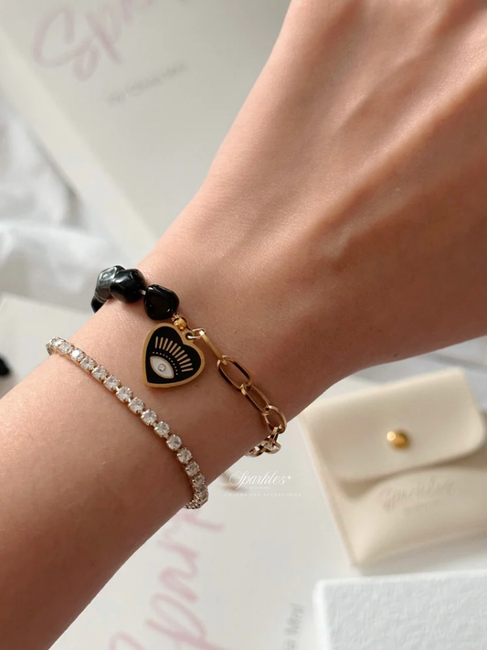 gb441 Black Evil eye bracelet
