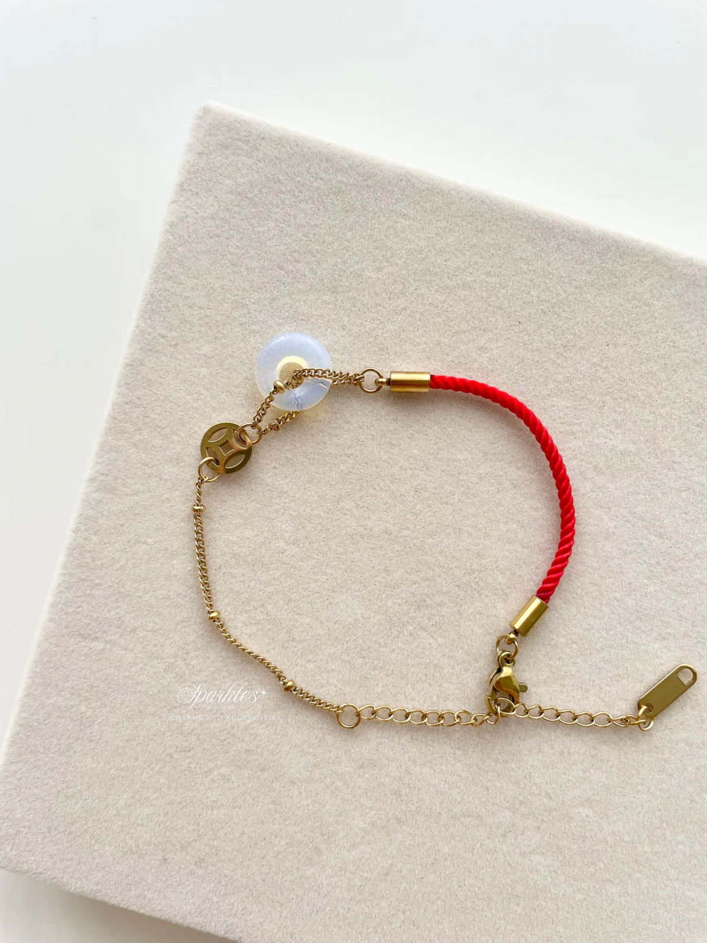 gb568 Opal red string bracelet