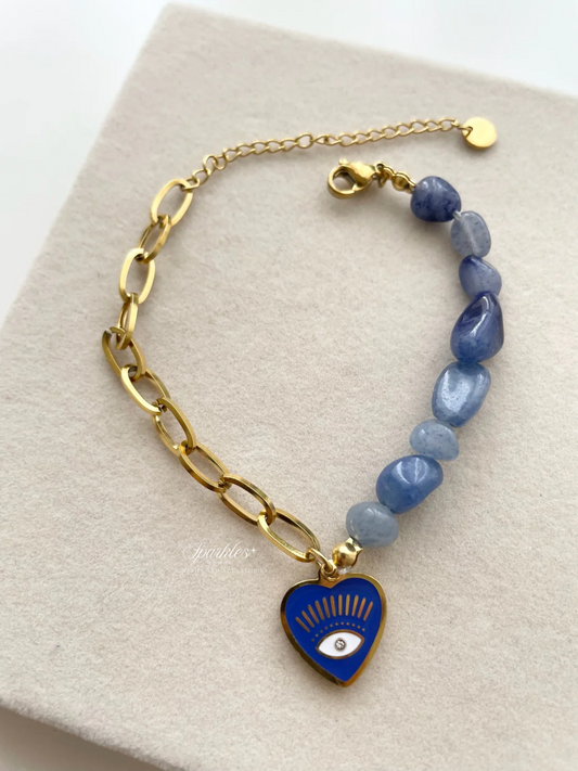 gb570 Blue Sapphire Evil Eye