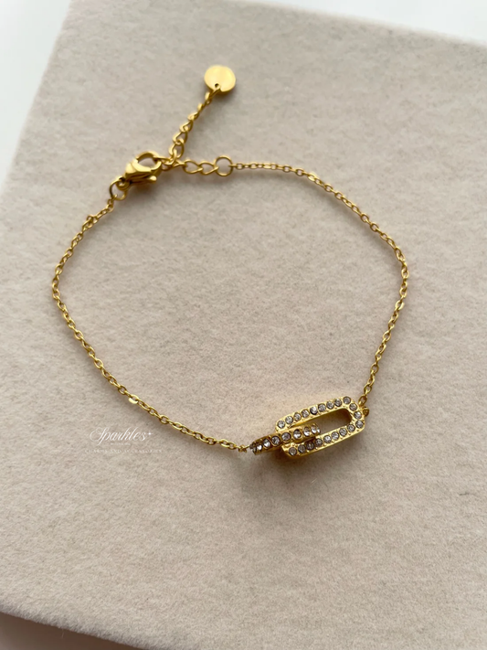 gb585 Gold link bracelet