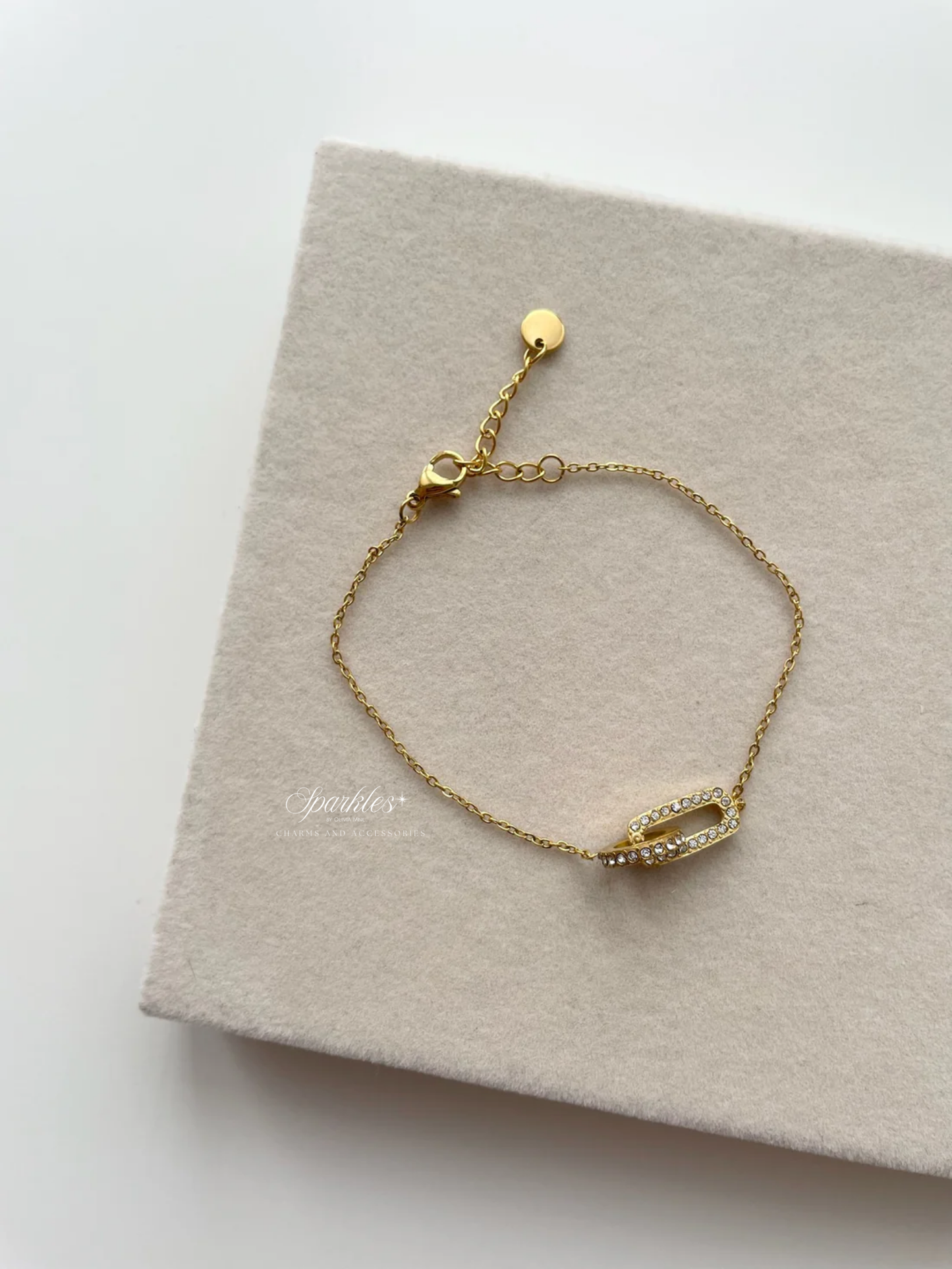 gb585 Gold link bracelet