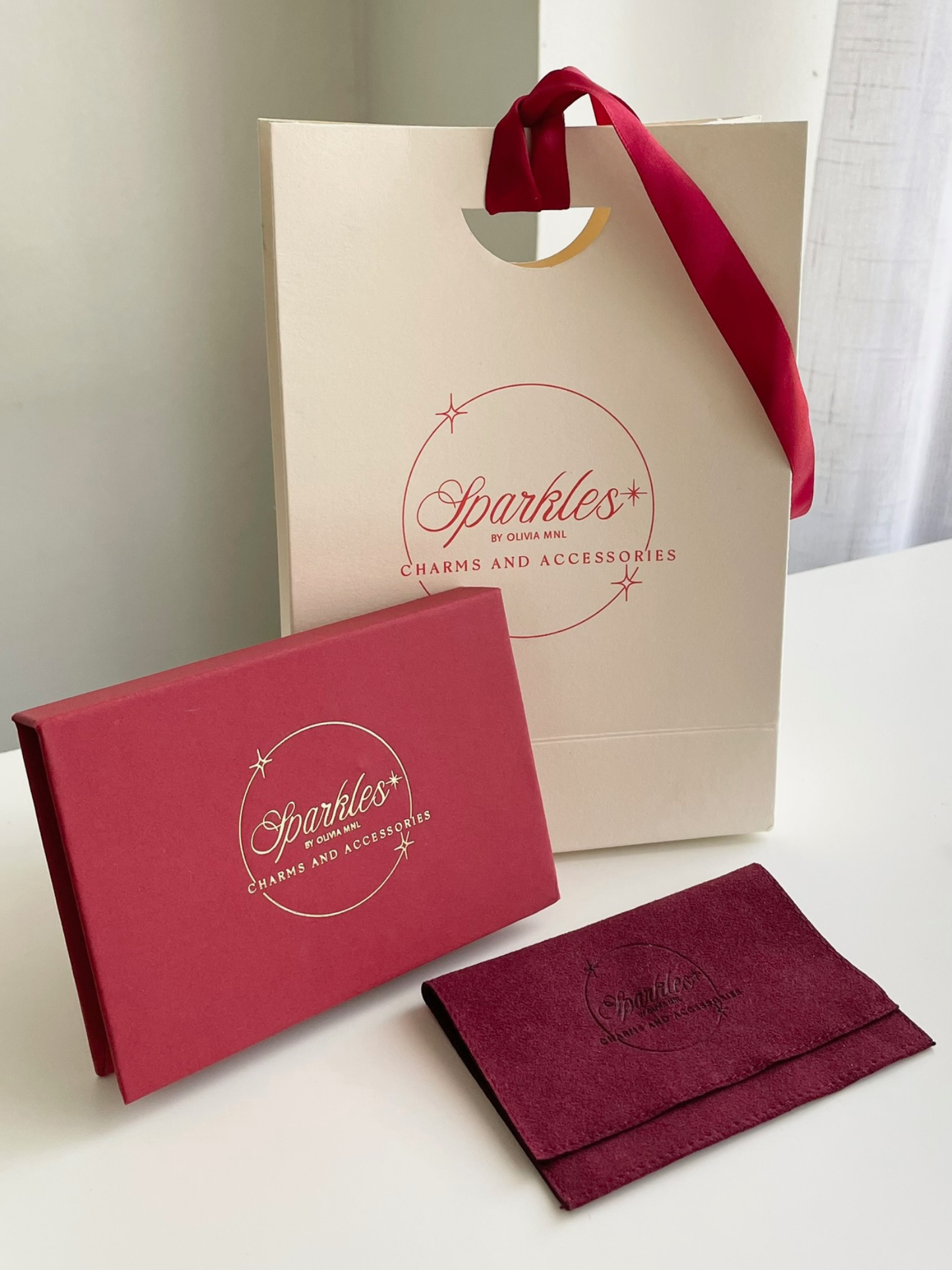 Sparkles by Olivia Manila New Paperbag (Red)