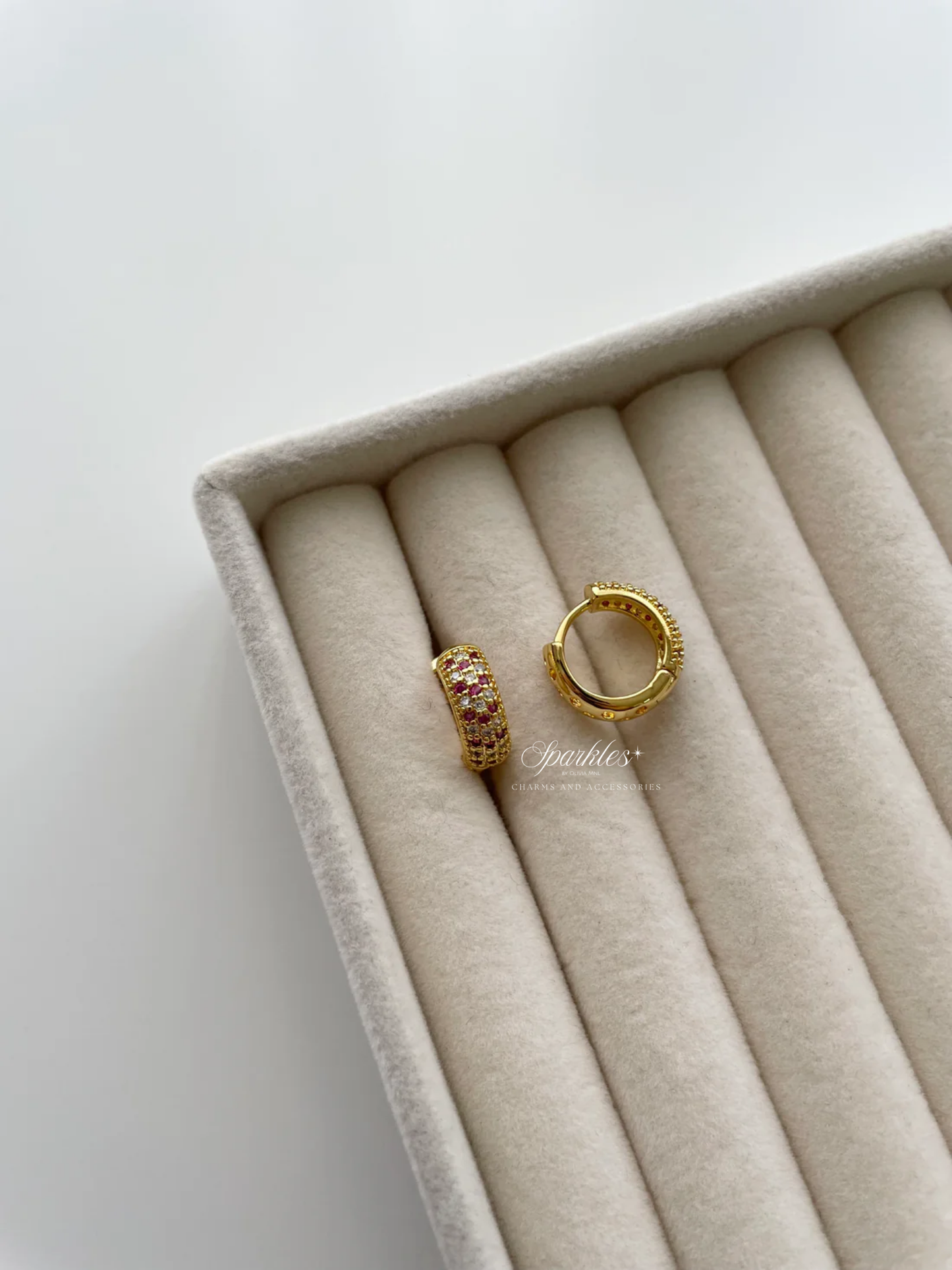ge1343 magenta hoop earrings