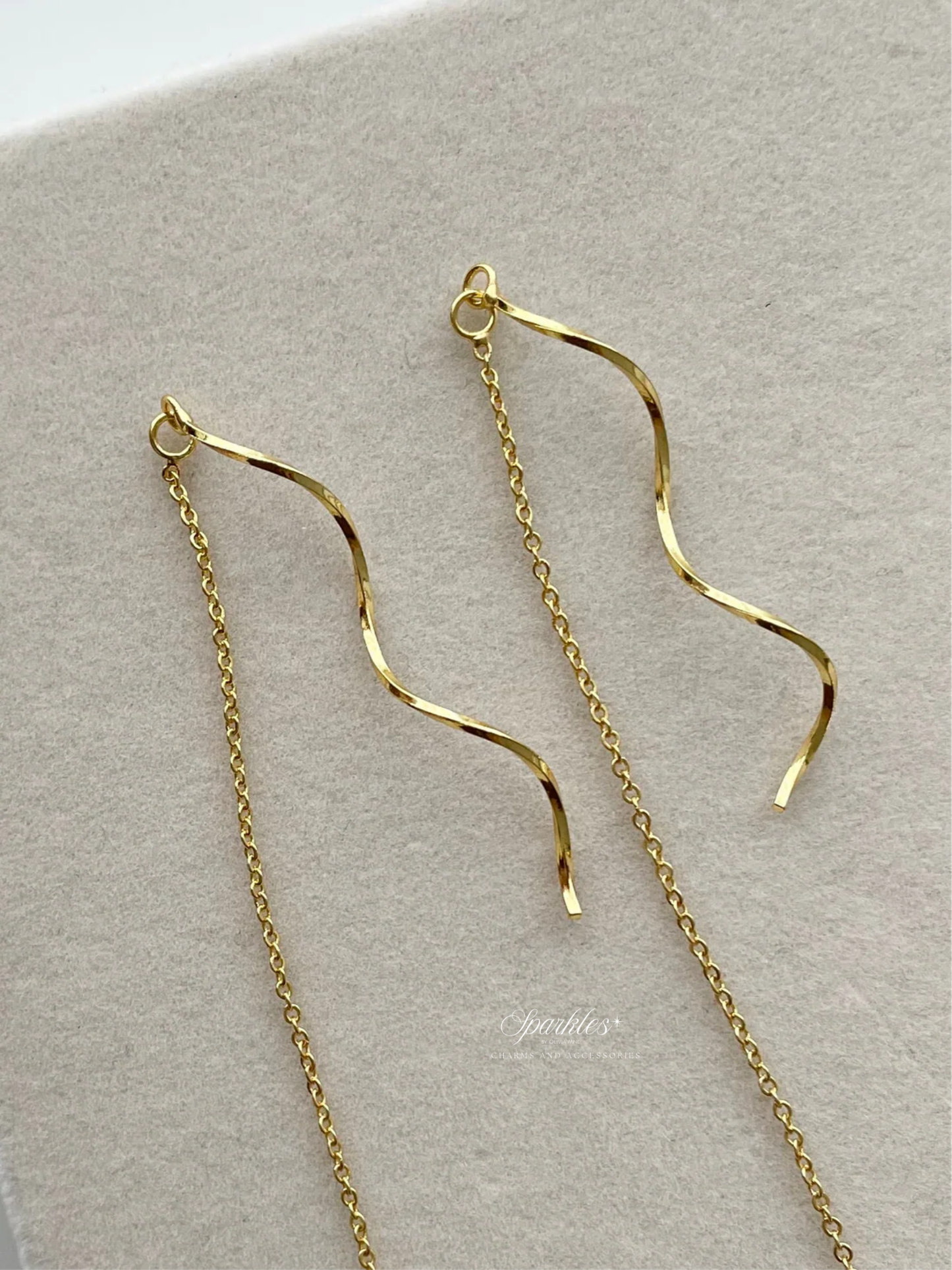 ge1350 Tassel gold earrings