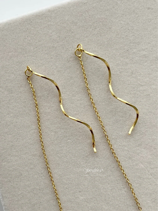 ge1350 Tassel gold earrings