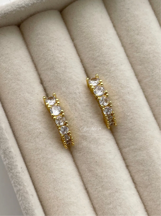 ge1406 stone gold hoop earrings