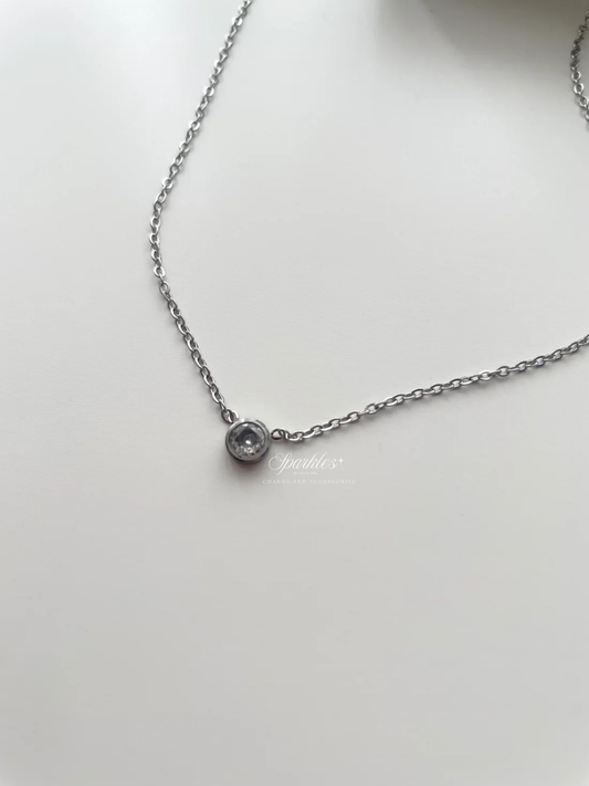 gn830 Minimalist silver necklace