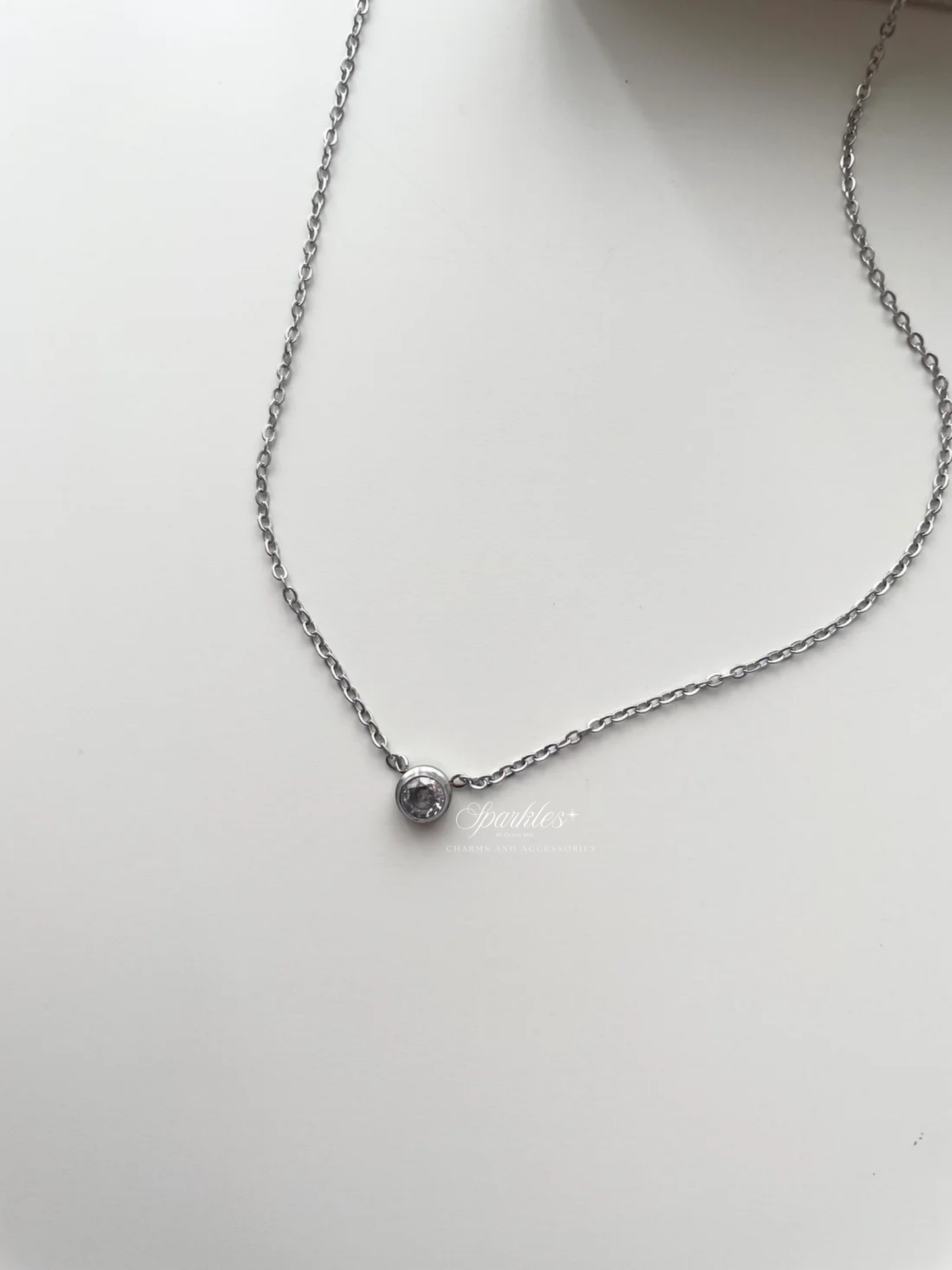 gn830 Minimalist silver necklace