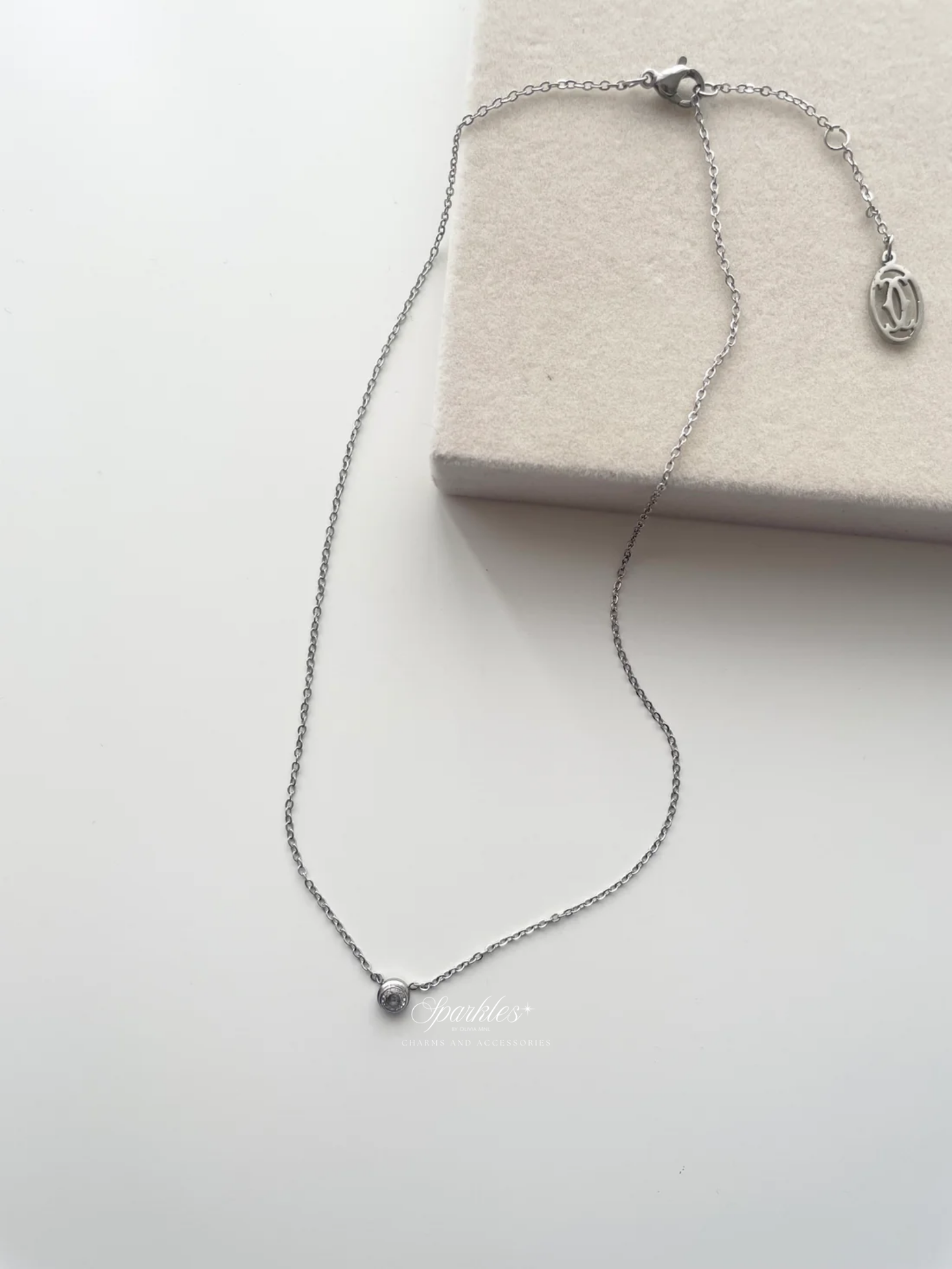 gn830 Minimalist silver necklace
