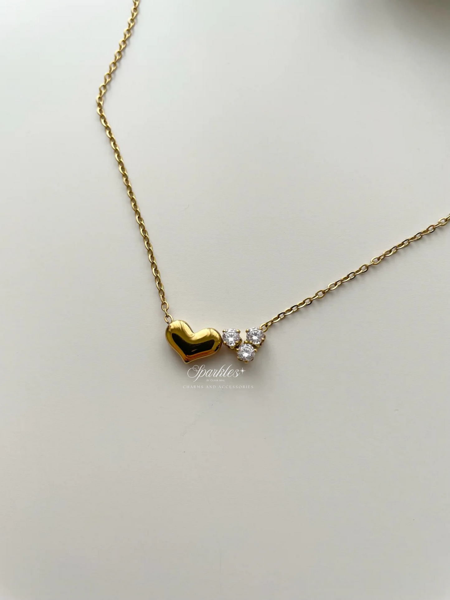 gn840 Heart and Gem necklace