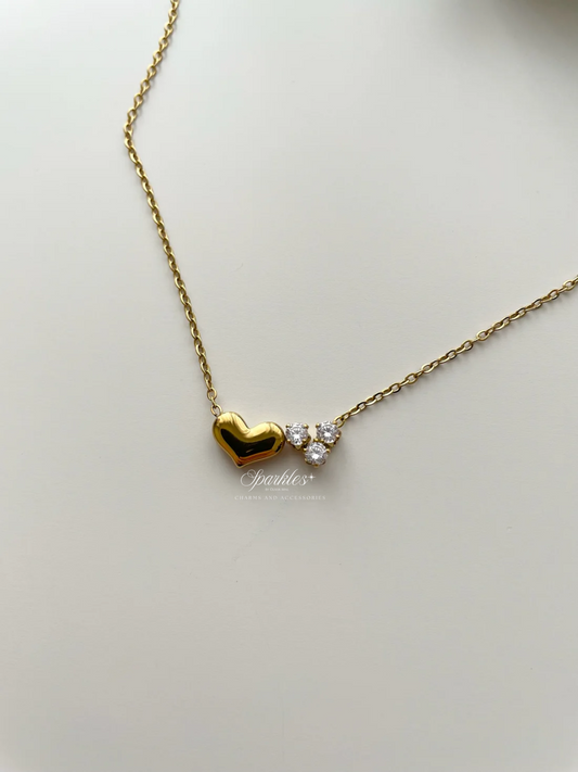 gn840 Heart and Gem necklace