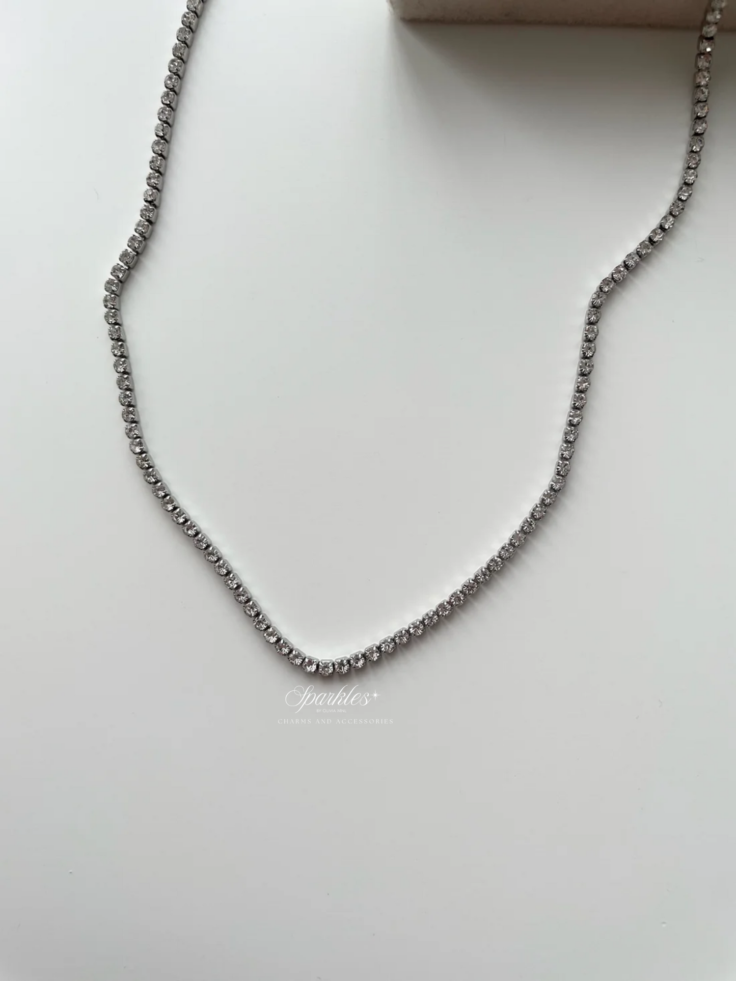 gn842 Silver Tennis necklace