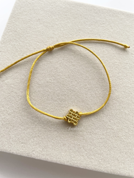 Gold String Mystic Knot Bracelet