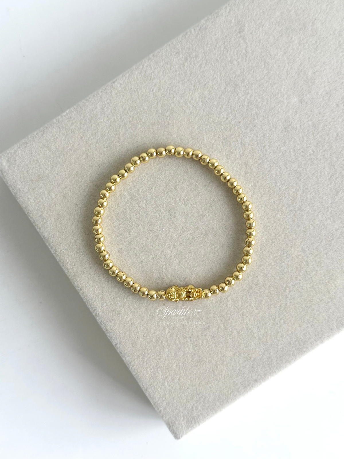 Gold Piyao Bracelet with Sizes 4mm