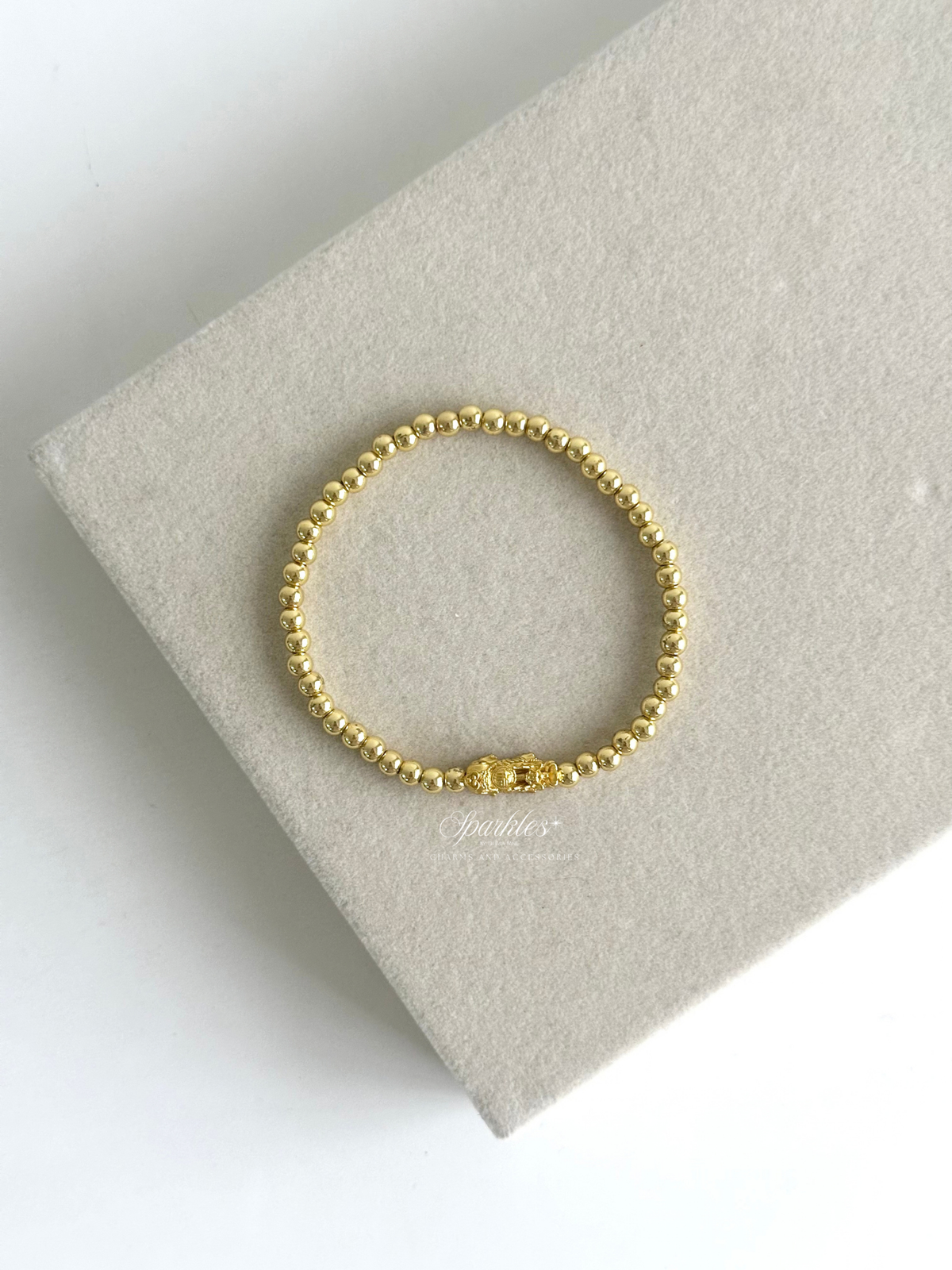 Gold Piyao Bracelet with Sizes 4mm