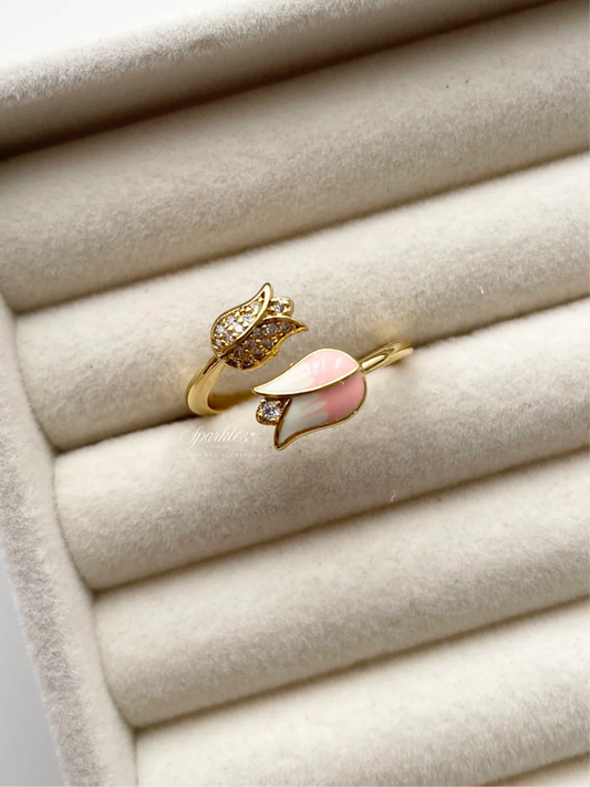 gr760 Tulip gold ring