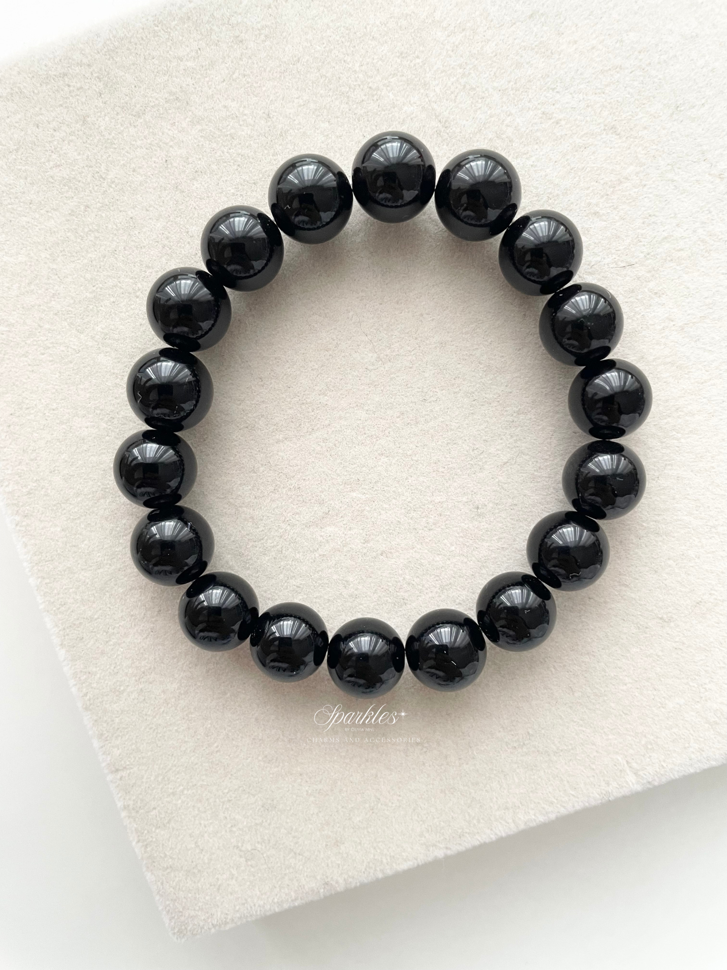 Hello2026 Obsidian Stone 10mm Bracelet