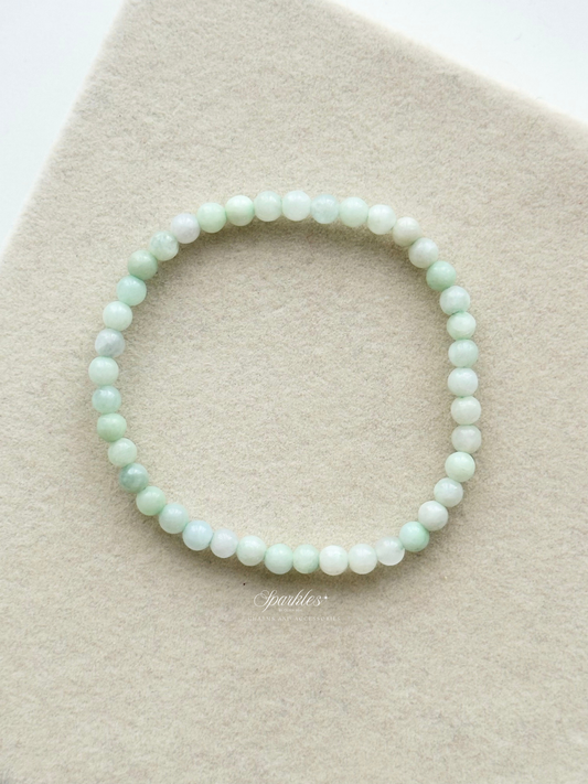 Jade13 Burmese Jade 4mm Bracelet with Sizes