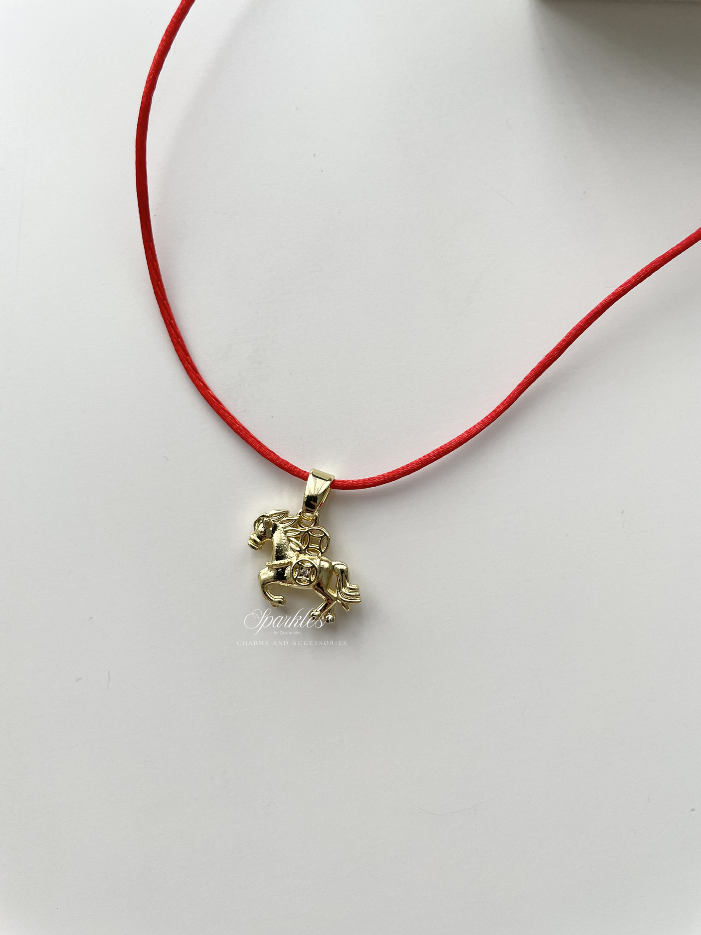Lucky Horse Red String Necklace