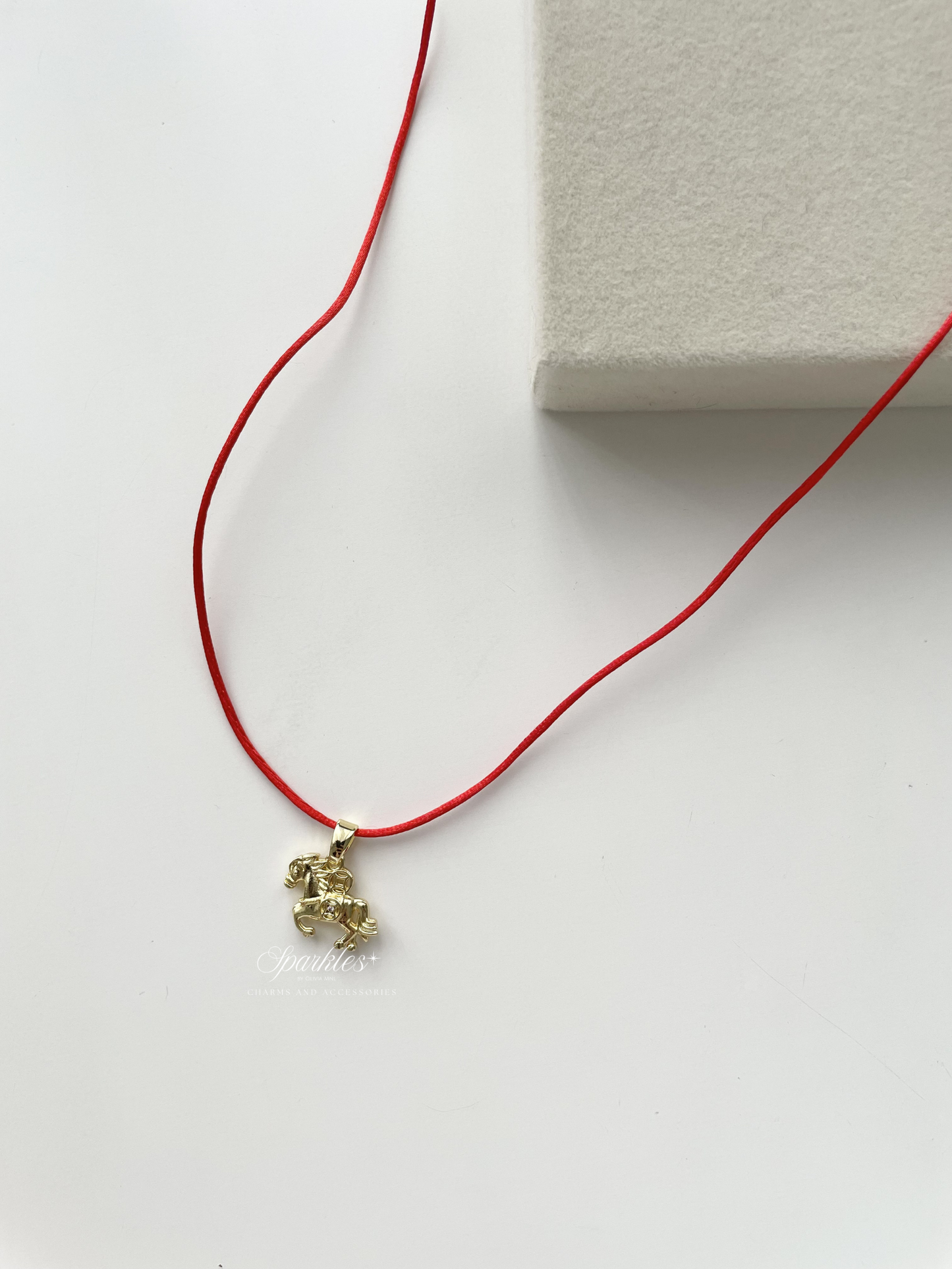 Lucky Horse Red String Necklace