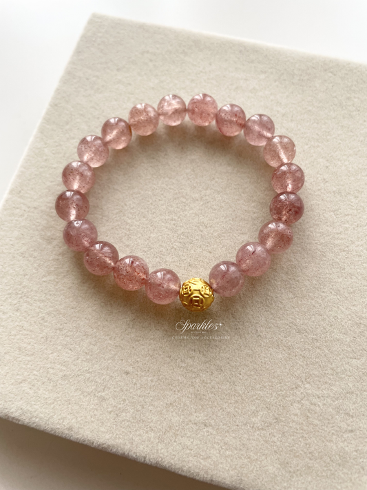 MB9 Moneyball in Strawberry Quartz Stone Bracelet