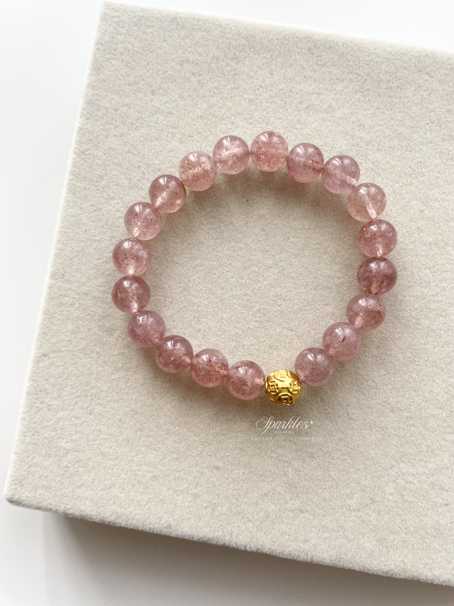 MB9 Moneyball in Strawberry Quartz Stone Bracelet