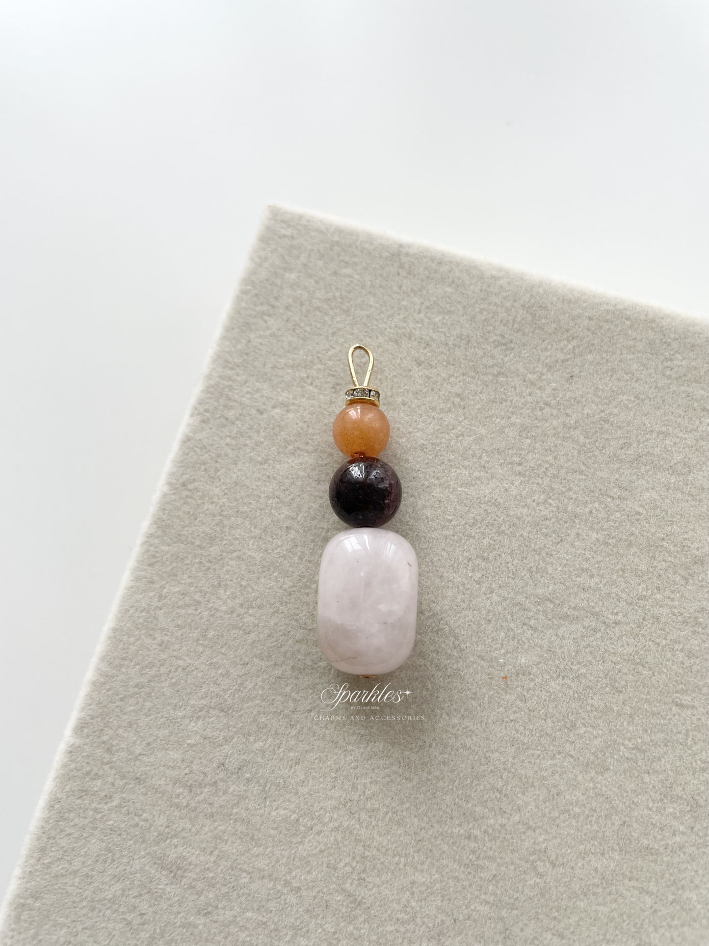pendant23 Rose Quartz, Garnet & Carnelian Stones