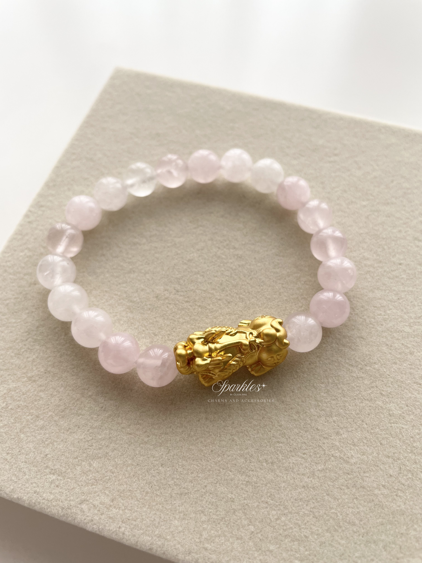 Piyao Rose Quartz Bracelet with Sizes 8mm