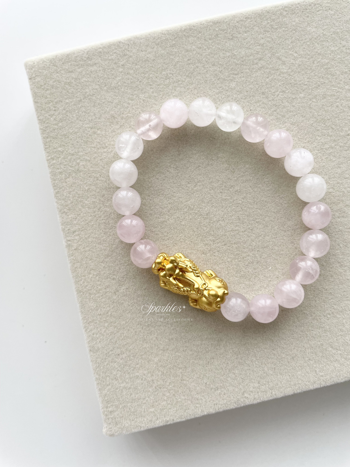 Piyao Rose Quartz Bracelet with Sizes 8mm