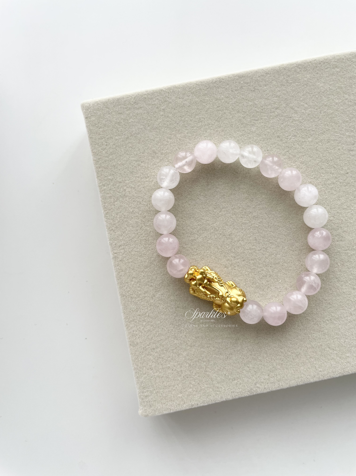 Piyao Rose Quartz Bracelet with Sizes 8mm