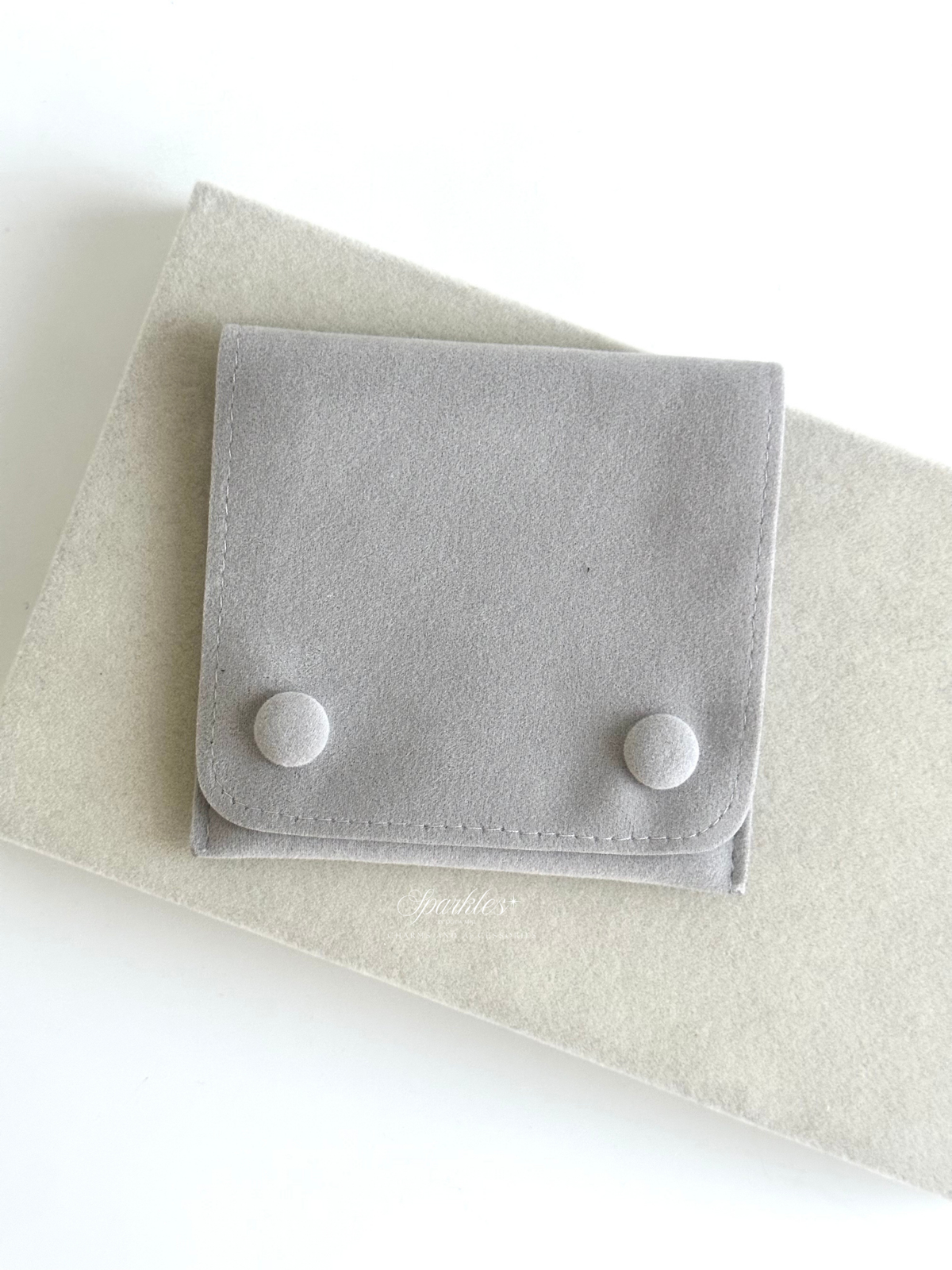 Sparkles by Olivia Manila Velvet Gray Pouch