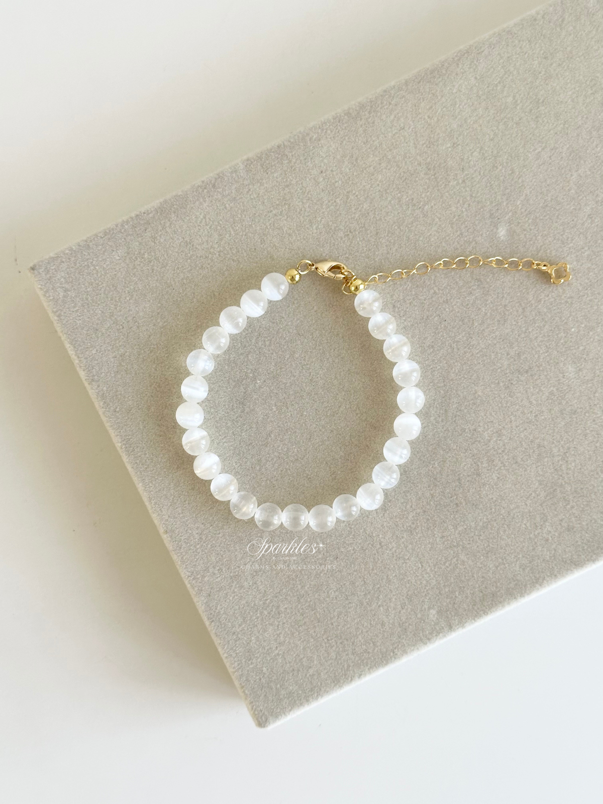 sel1 Selenite Bracelet with sizes