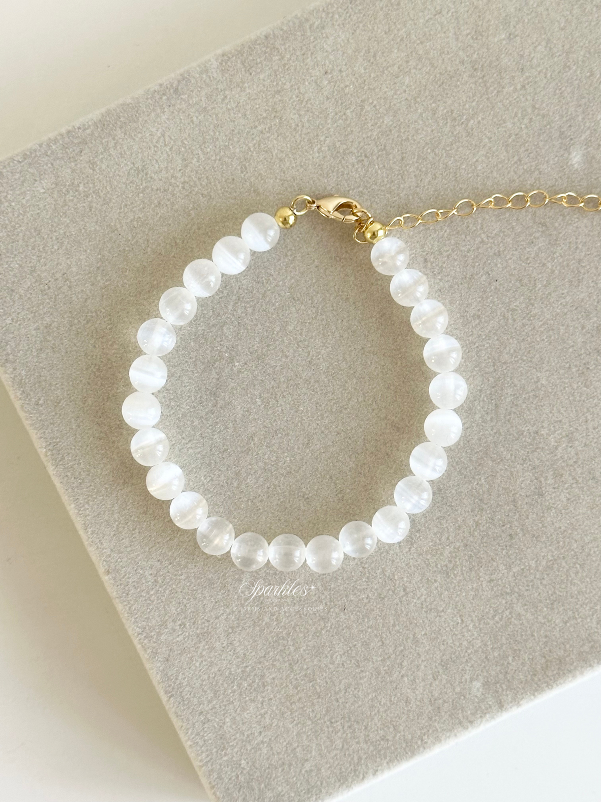 sel1 Selenite Bracelet with sizes