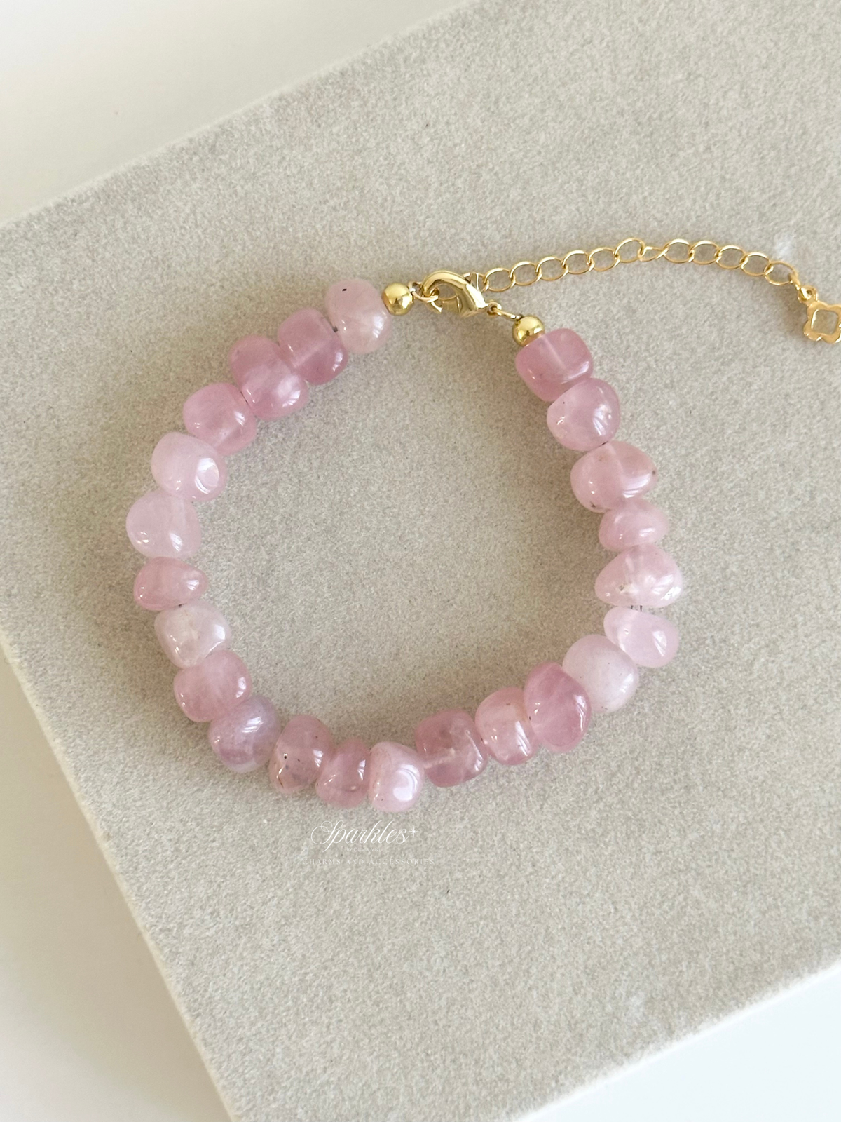 Sel54 Madagascar Rose Quartz Bracelet with Extender