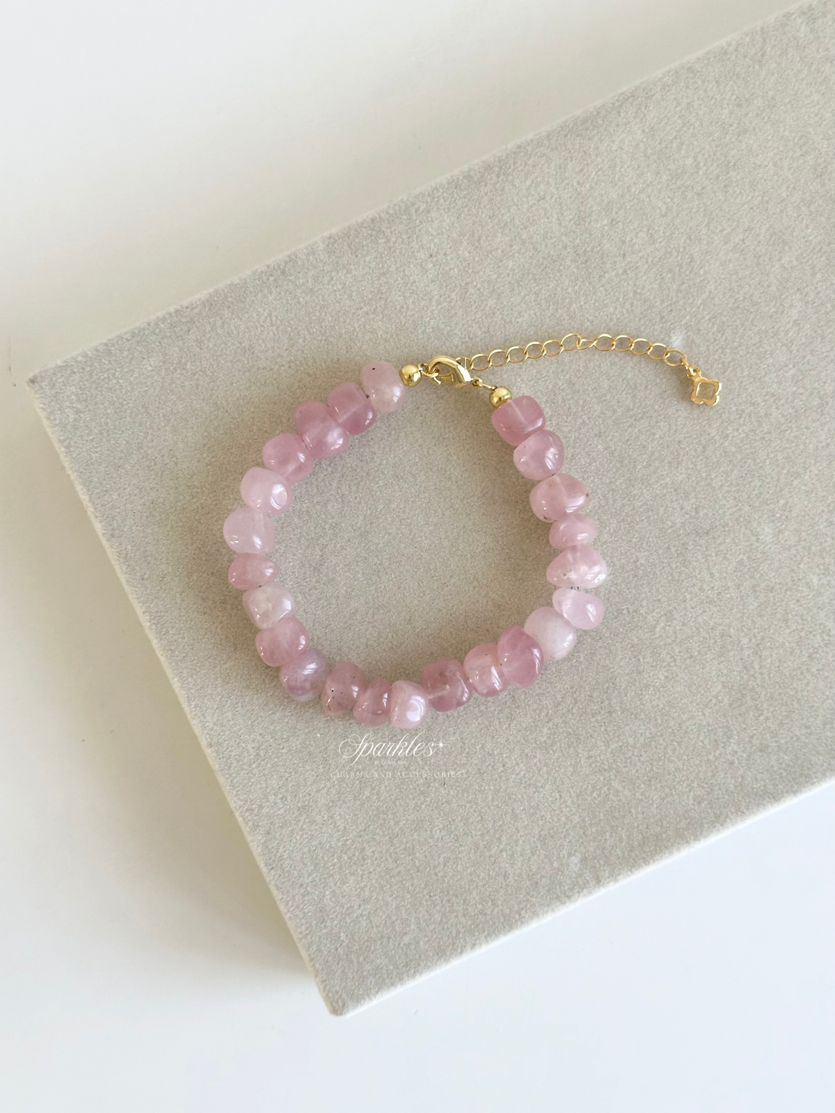 Sel54 Madagascar Rose Quartz Bracelet with Extender