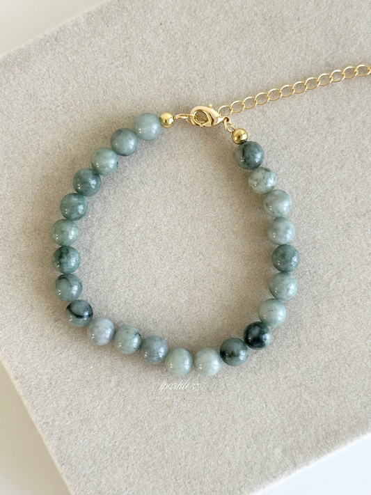 sel55 Myanmar Jade Bracelet with Extender