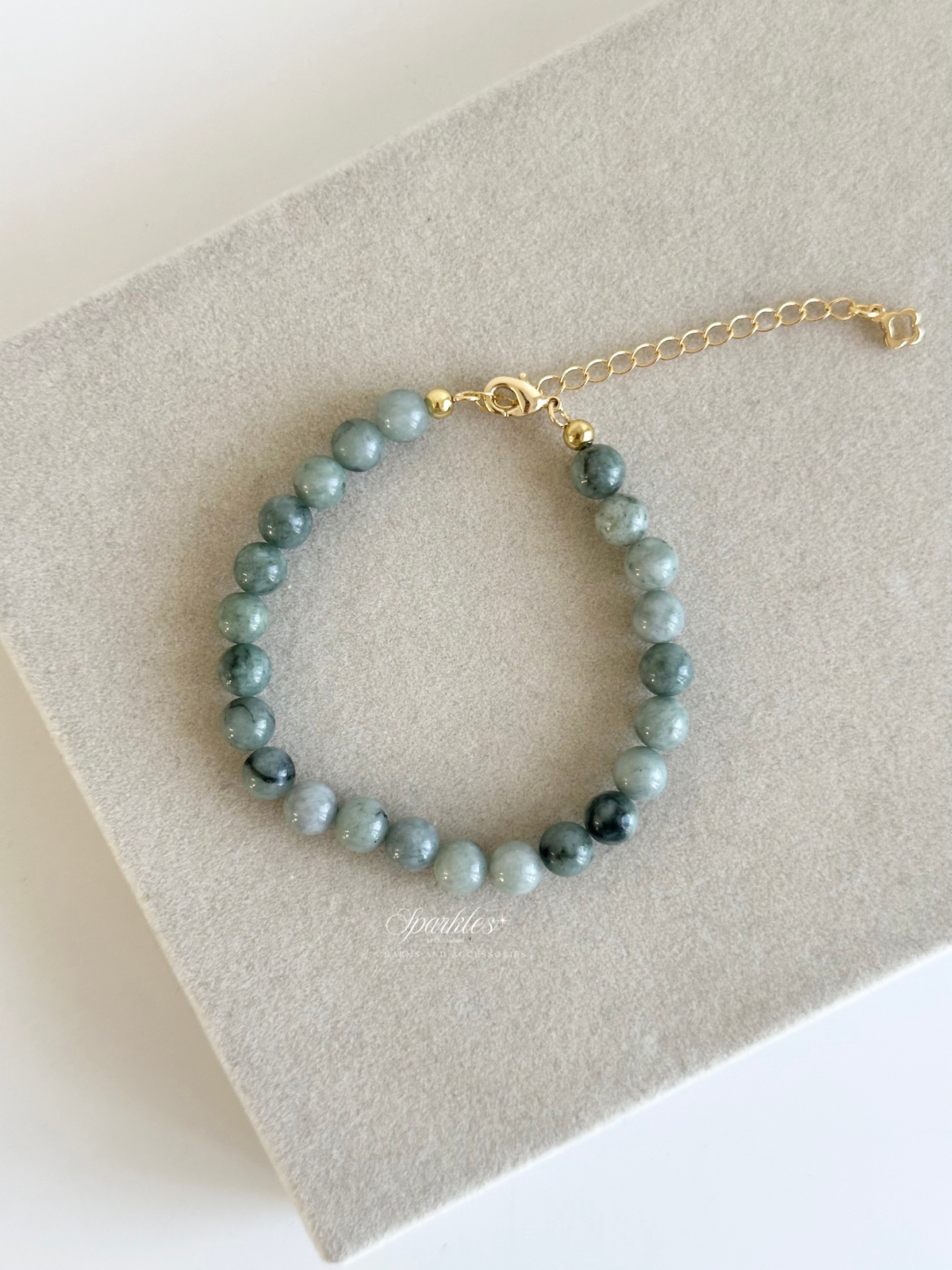 sel55 Myanmar Jade Bracelet with Extender
