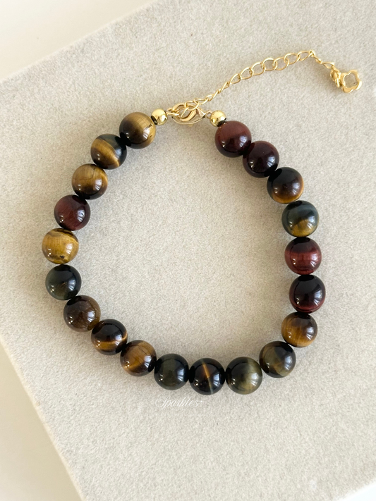 Sel58 Mixed Tiger'S Eye Bracelet with Extender