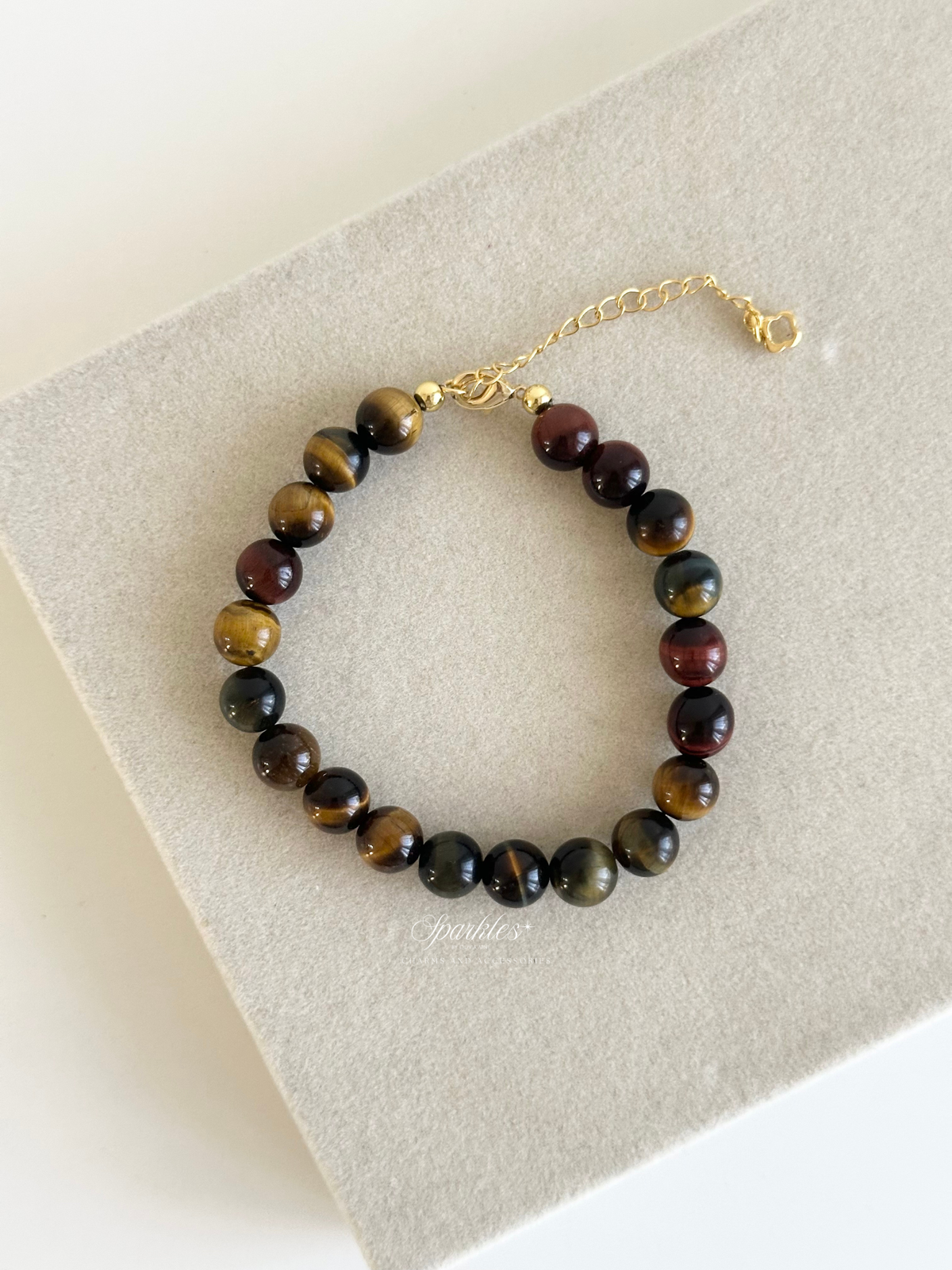Sel58 Mixed Tiger'S Eye Bracelet with Extender