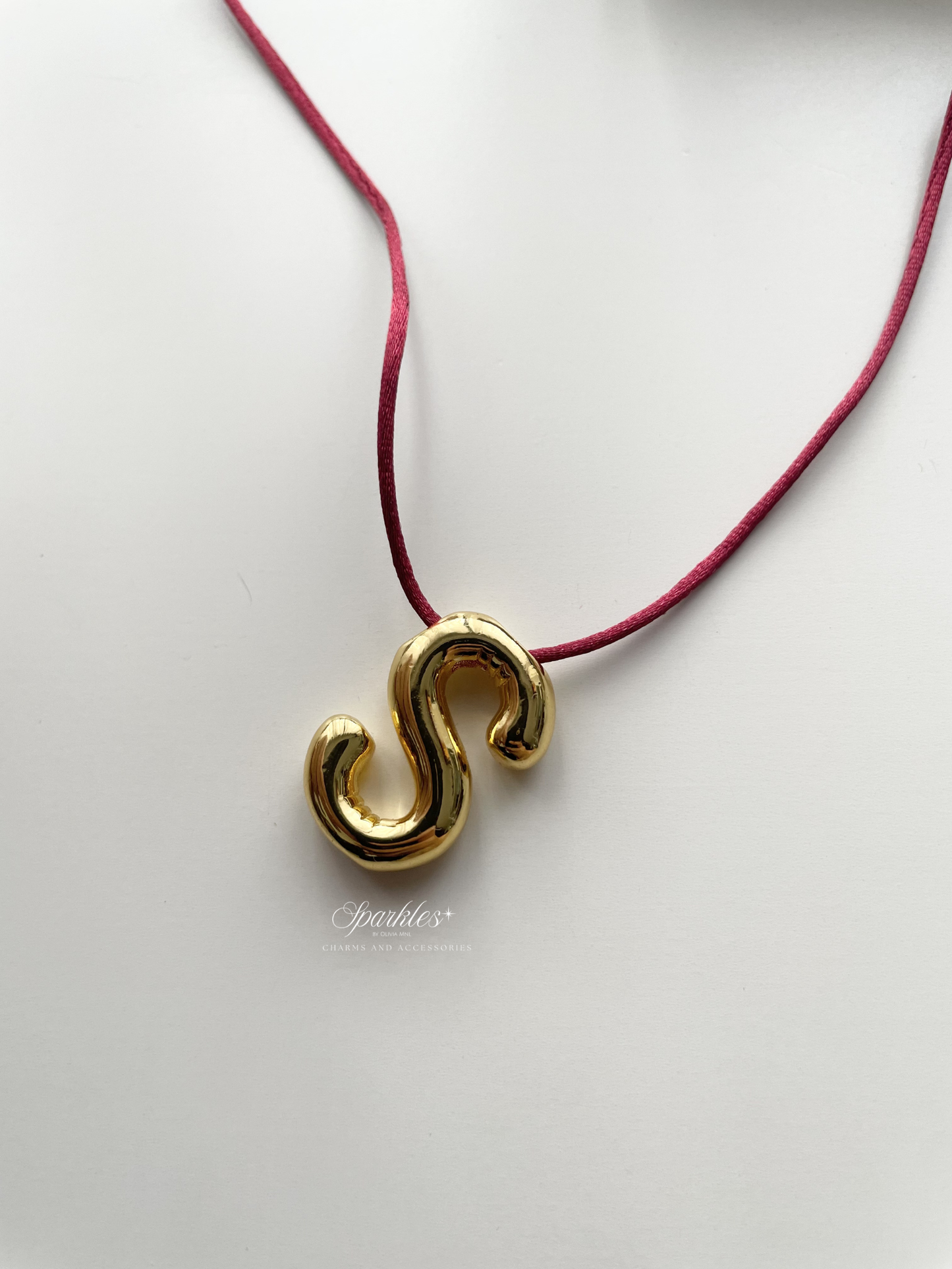 Red String Necklace w/ Initials