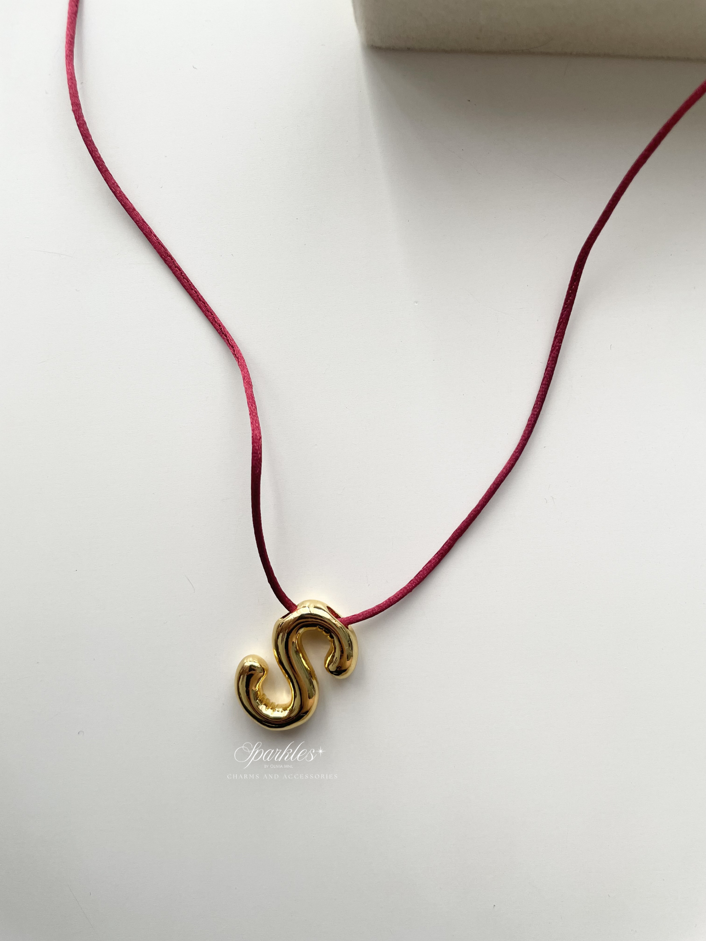 Red String Necklace w/ Initials