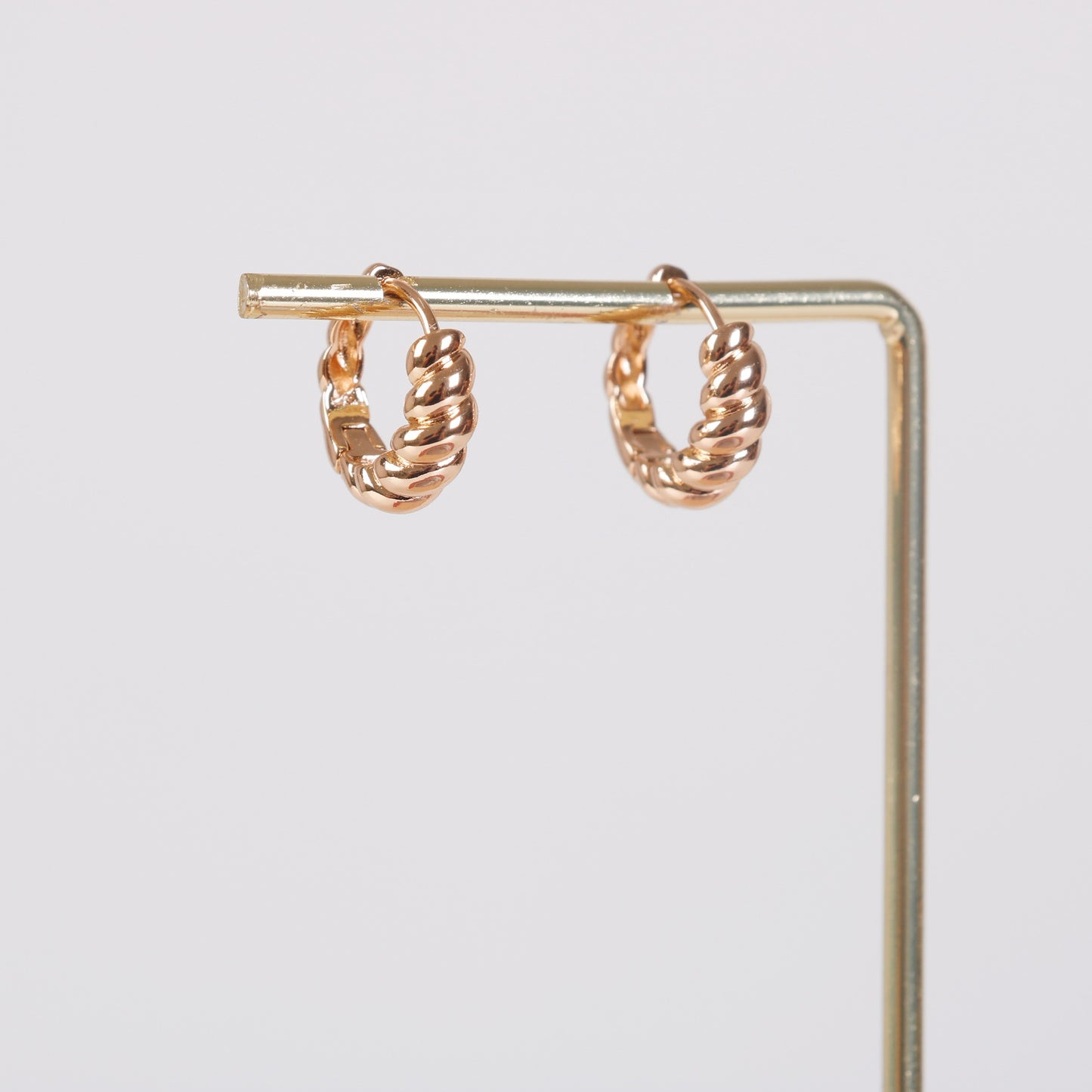 Small Gold Croissant Earrings